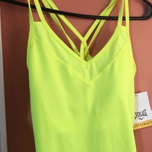 Mesh neon yellow tank